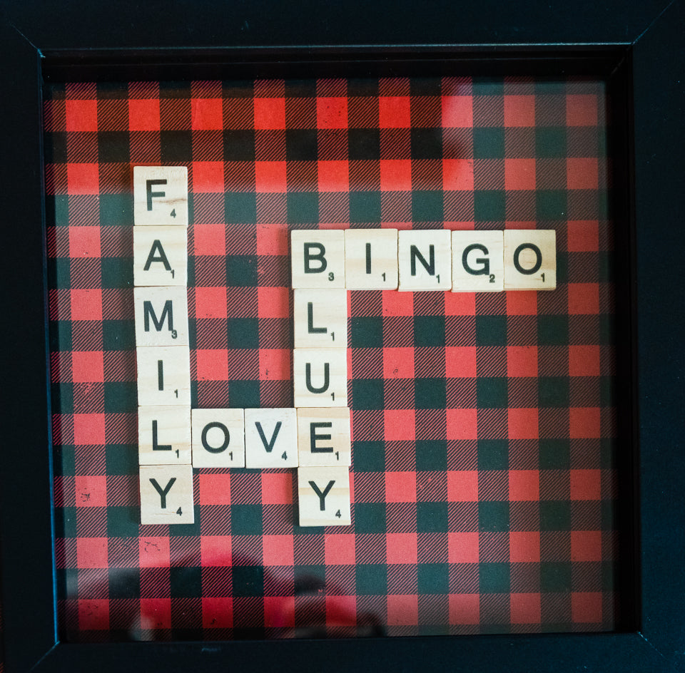 Personalized Family Scrabble Tile Name Frame Display Decor