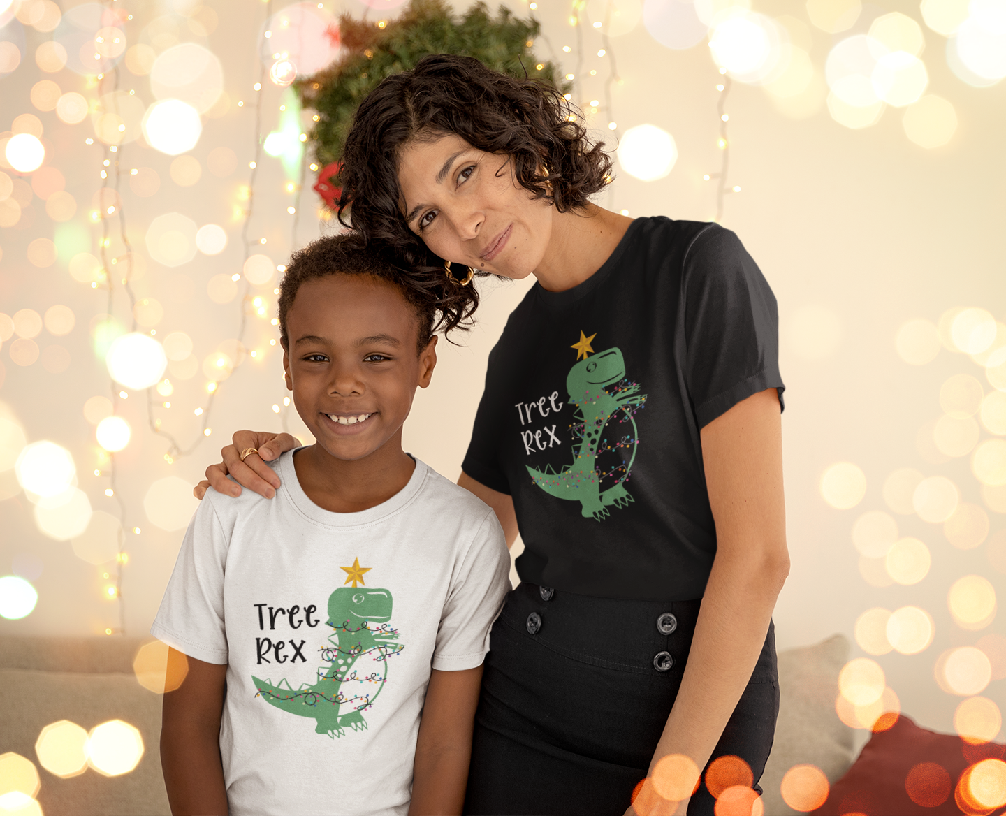 Tree-Rex Christmas Holiday Shirt | All Sizes | Short Sleeve