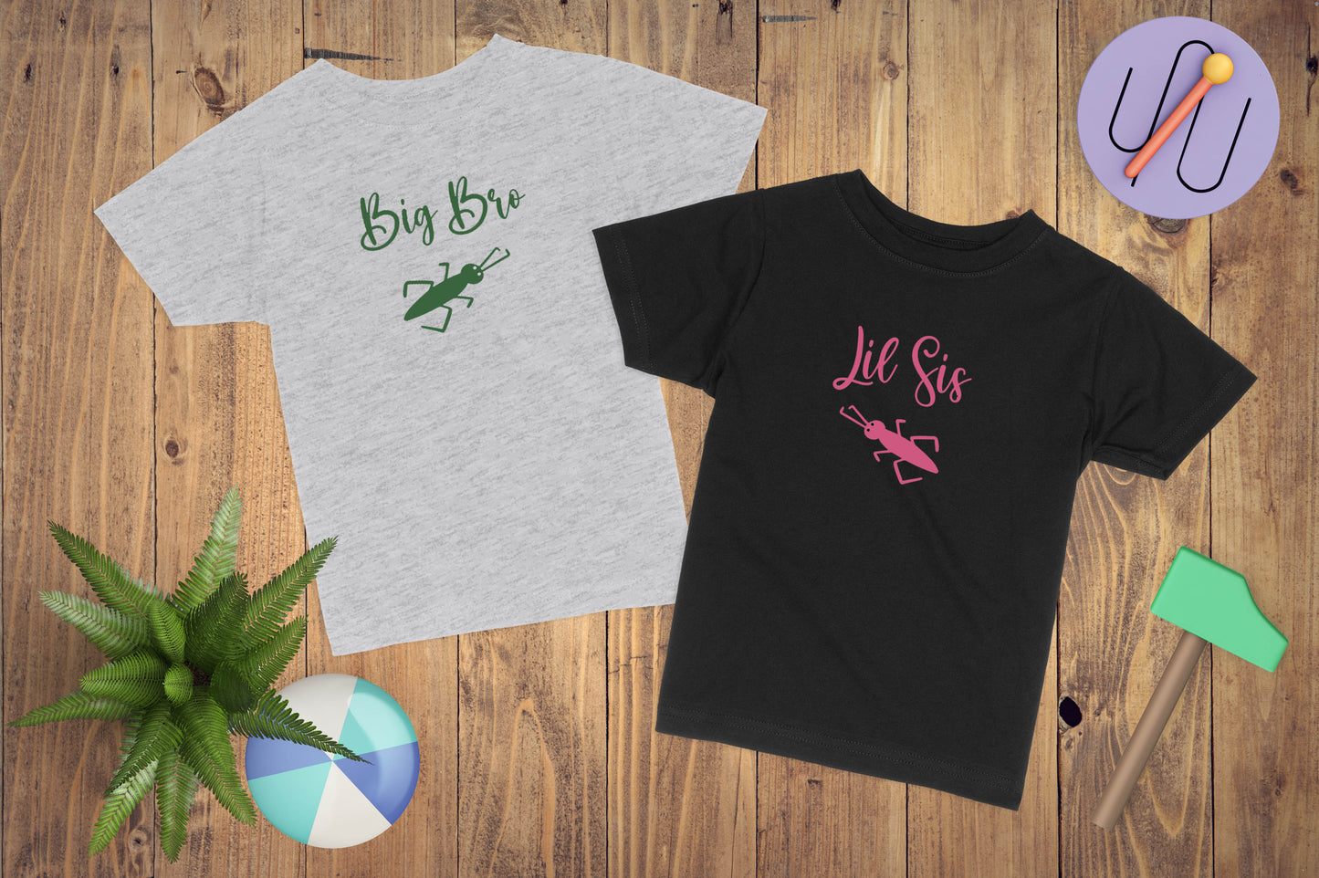 Big & Little Bugs Sibling Shirt Set