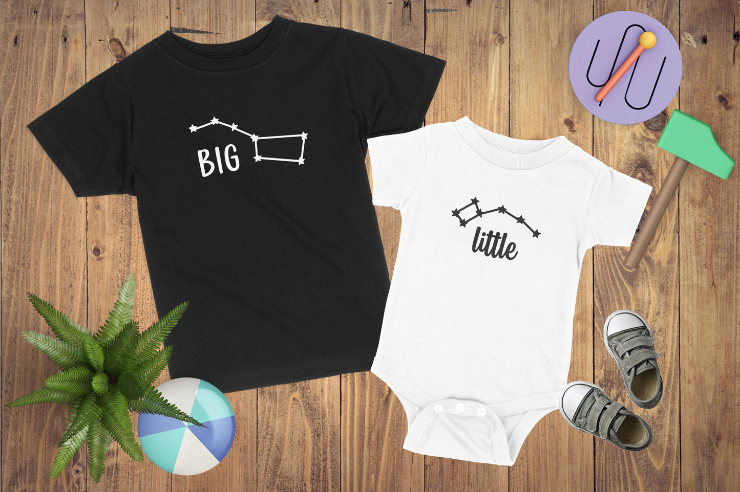 Big Dipper & Little Dipper Sibling Shirt Set