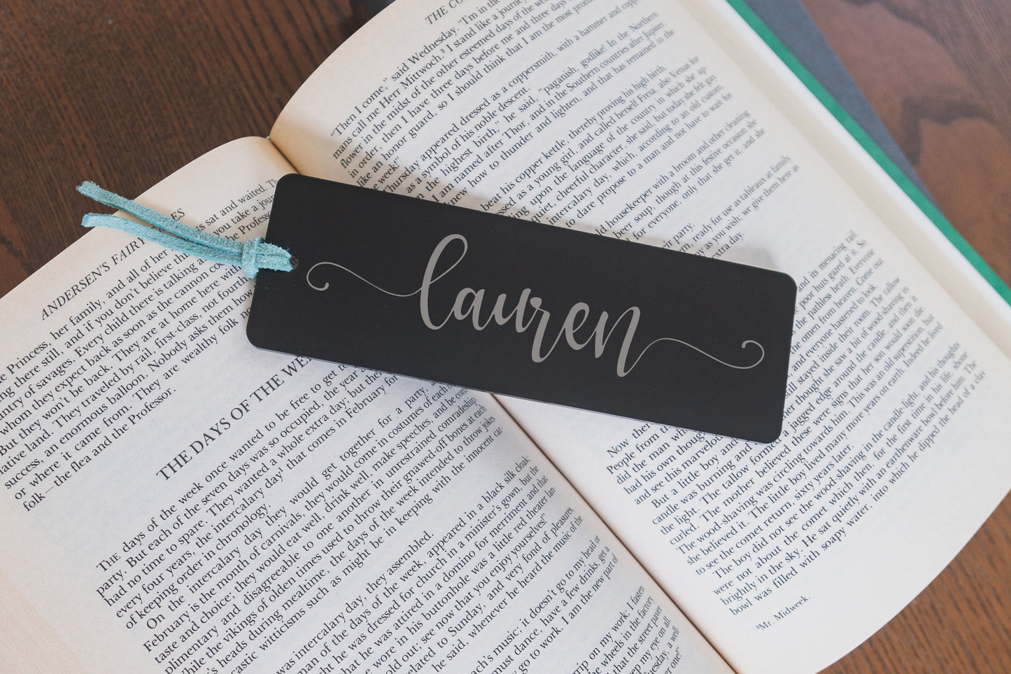 Custom Name Bookmark - Black