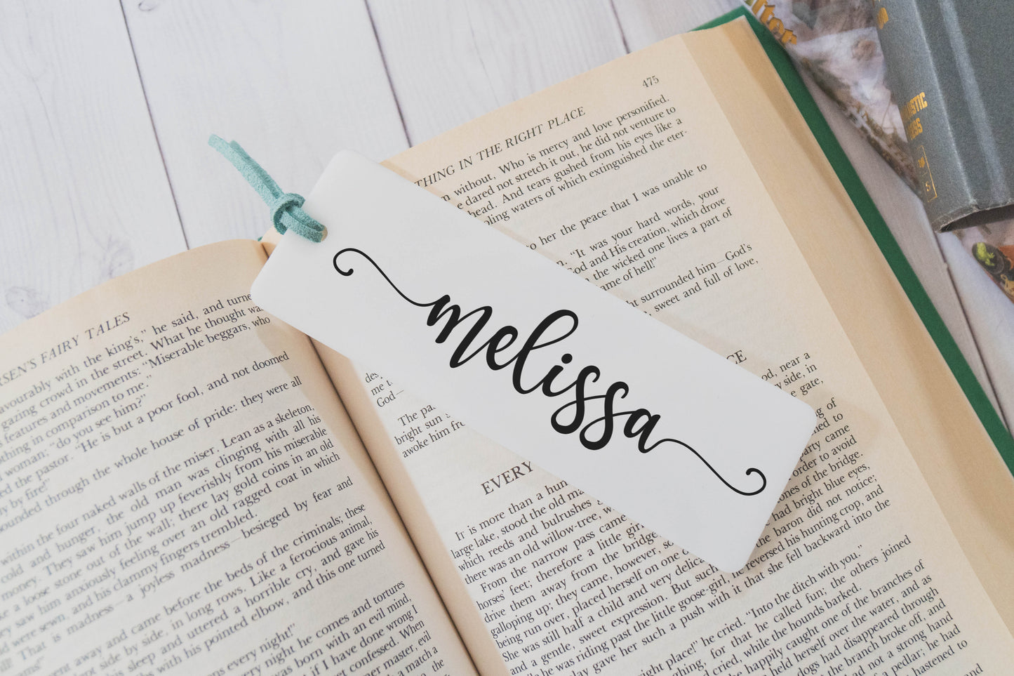 Custom Name Bookmark - White