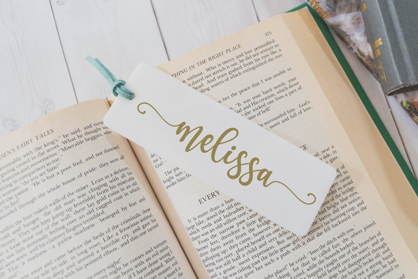 Custom Name Bookmark - White