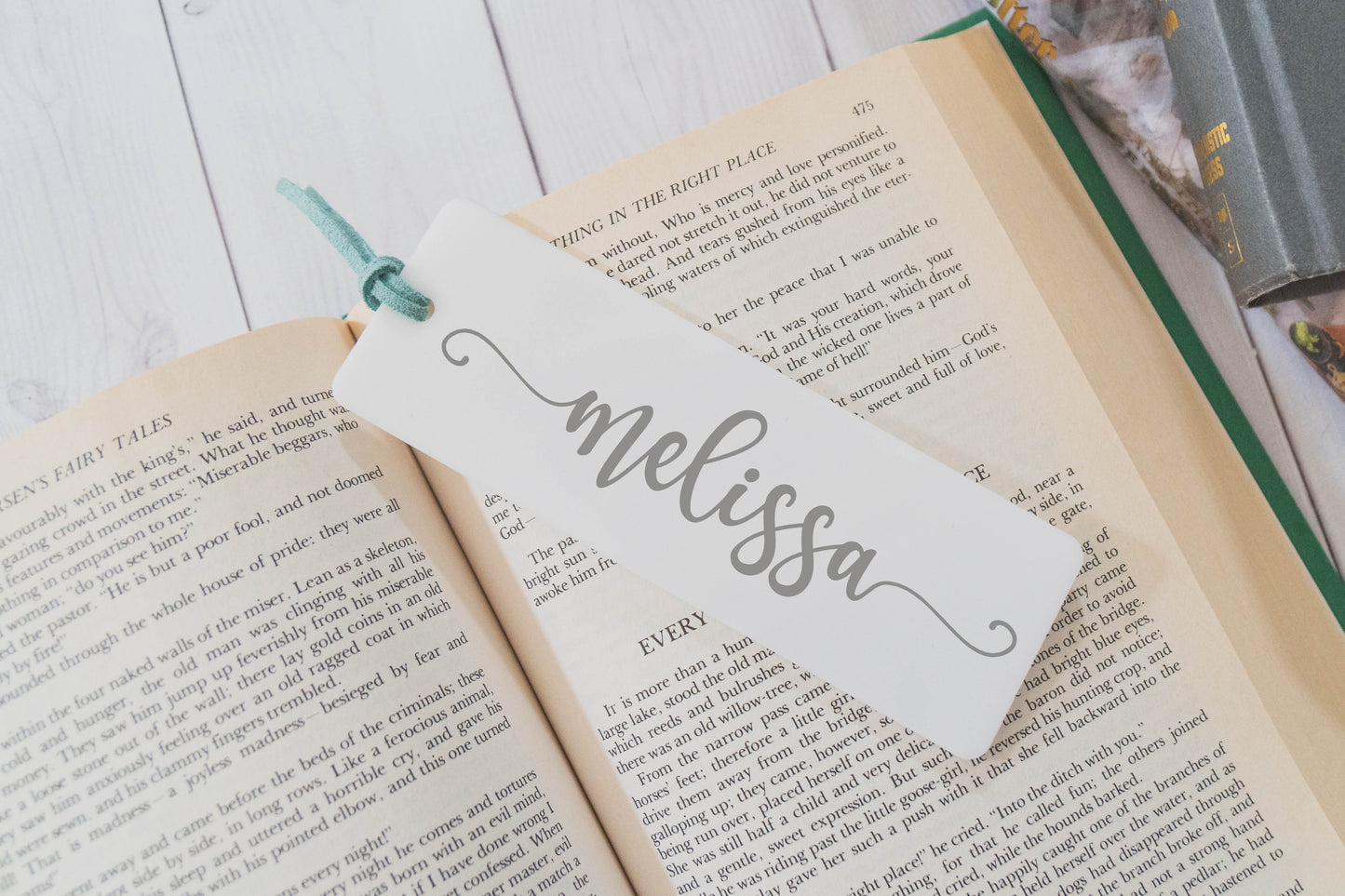 Custom Name Bookmark - White