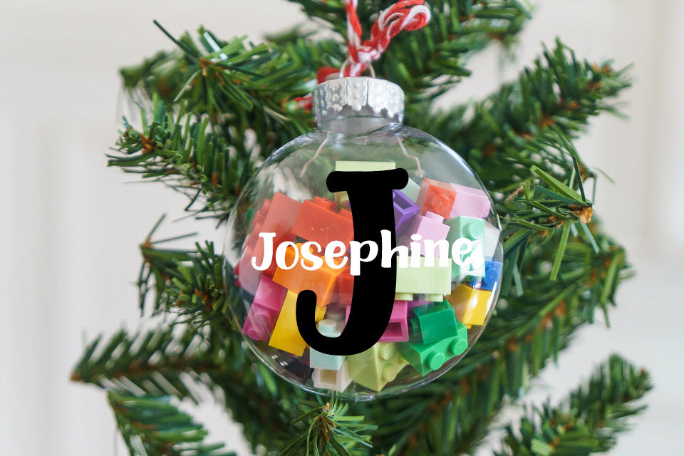 Building Brick Custom Name Bulb Ornament