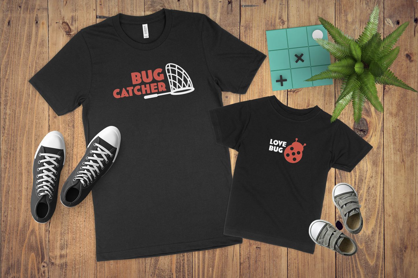 Bug Catcher & Bugs Family Shirt Set