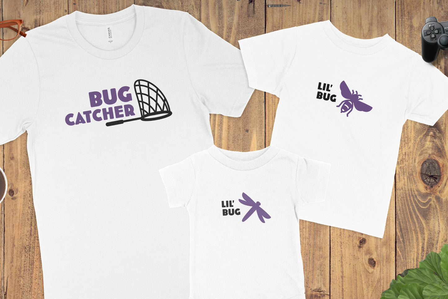 Bug Catcher & Bugs Family Shirt Set