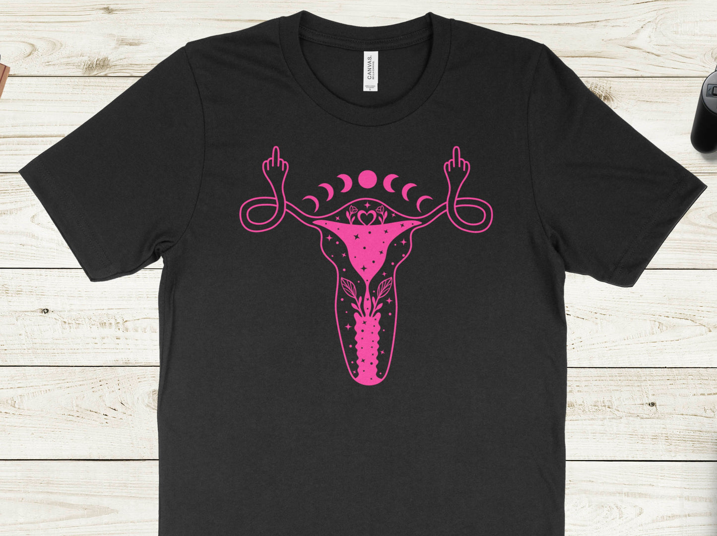 F Uterus Celestial Design Shirt