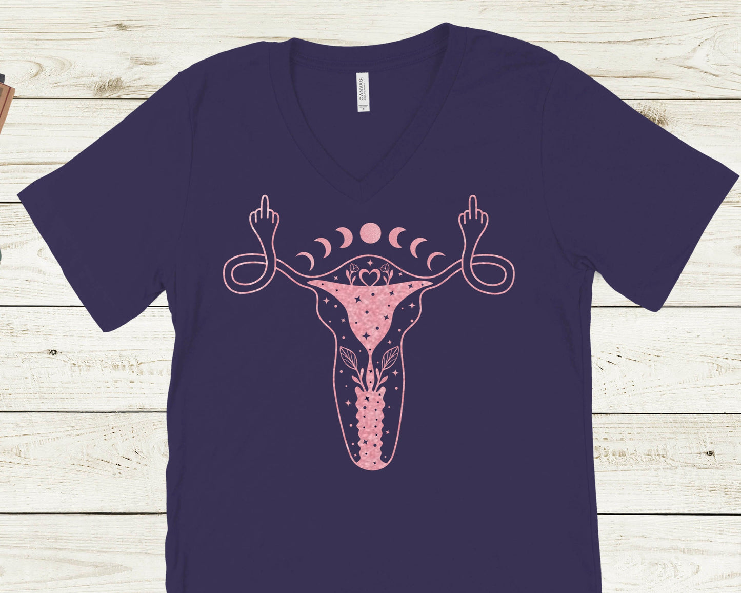 F Uterus Celestial Design Shirt