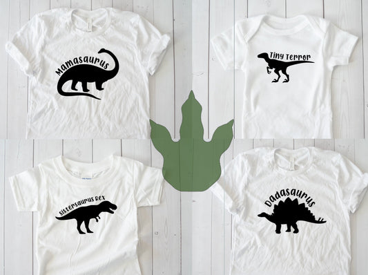 Dinosaur Custom Family Shirt Set