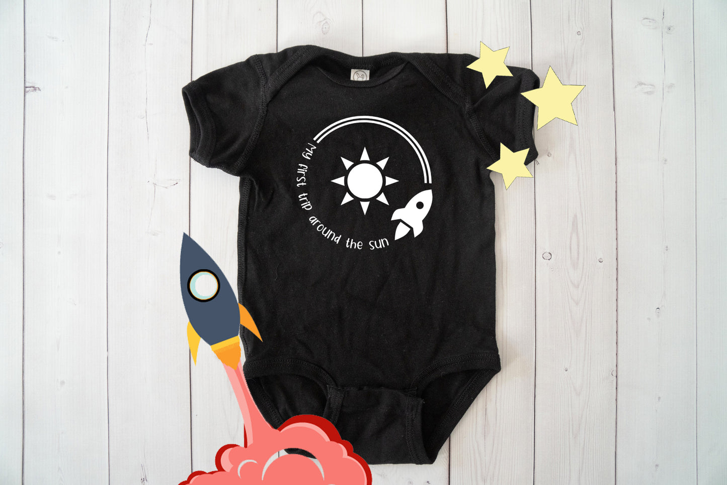 My First Trip Around the Sun Birthday Baby Shirt