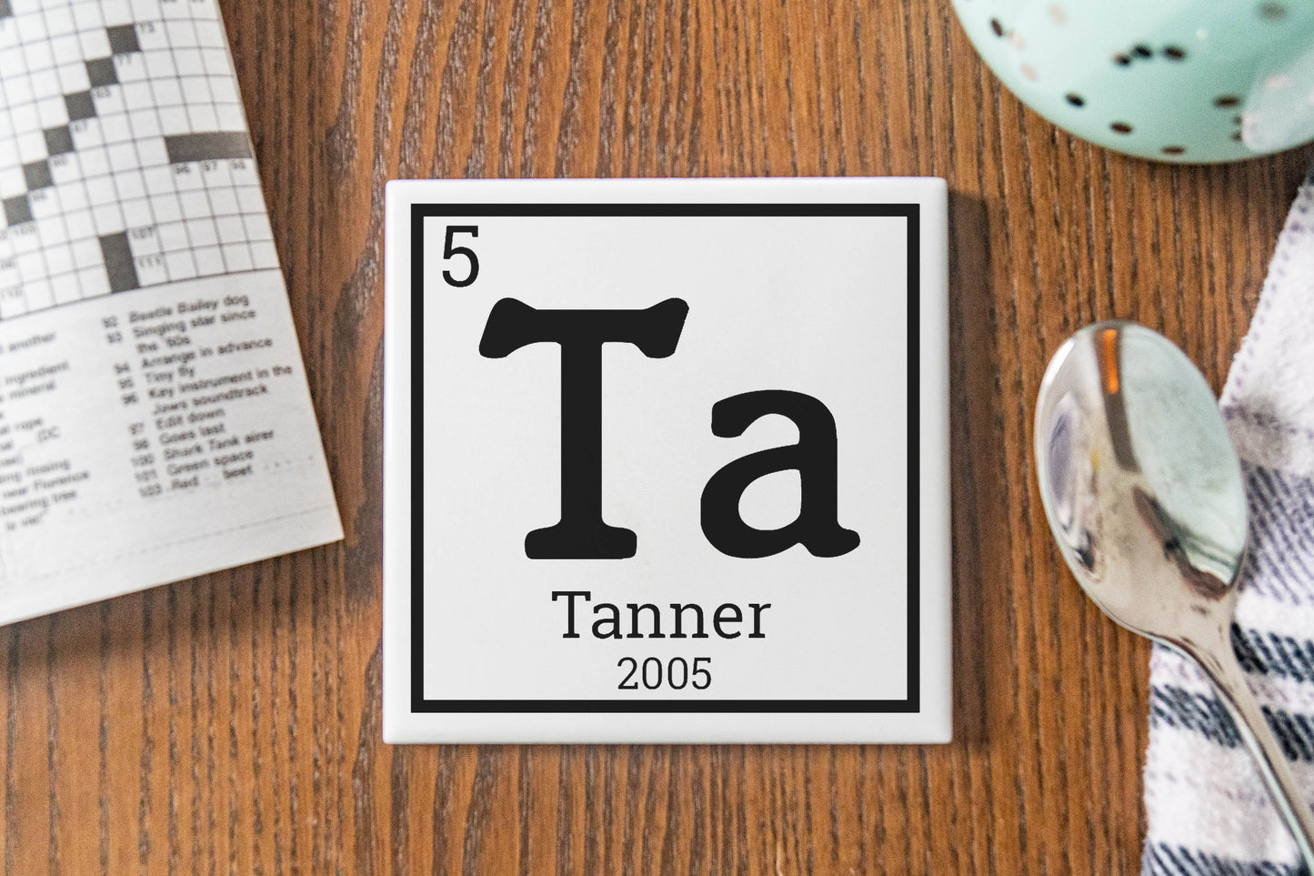 Periodic Family Name Coaster Set