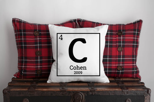 Periodic Name Pillow - 18"x18"