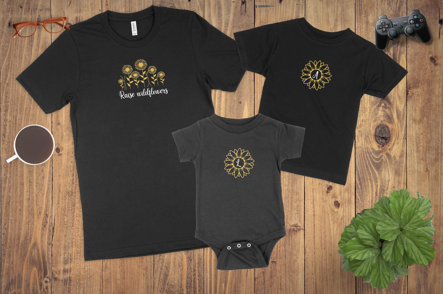 Raise Wildflowers Sunflower Family Shirt Set | Proceeds to support Ukraine Refugees