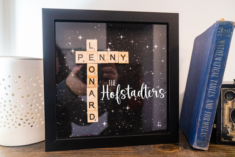 Personalized Scrabble Tile Name Frame Display Decor