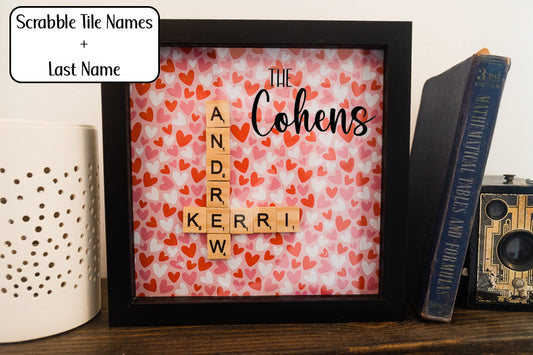 Personalized Scrabble Tile Name Frame Display Decor