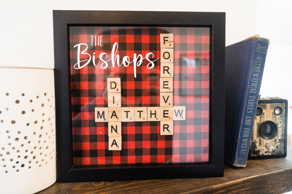 Personalized Scrabble Tile Name Frame Display Decor